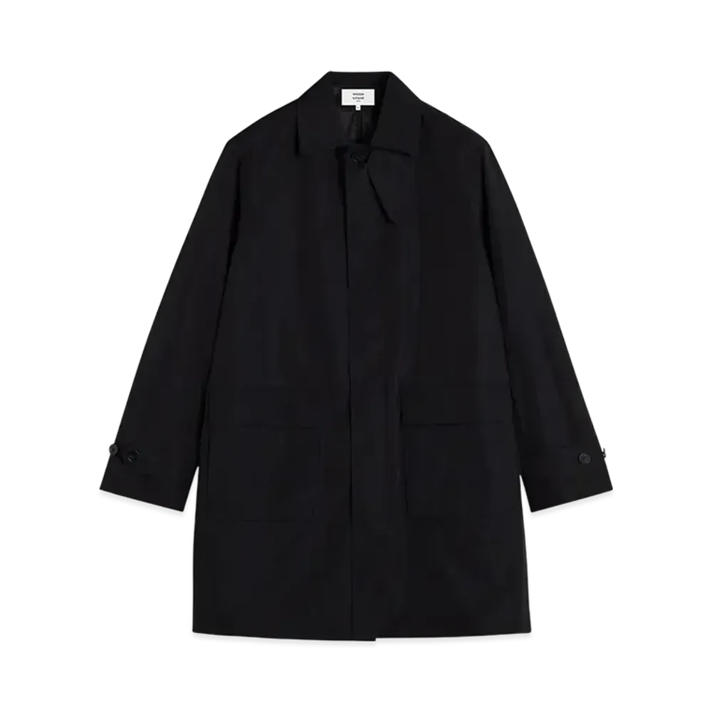 Maison Kitsune Light Mac Coat "Black"