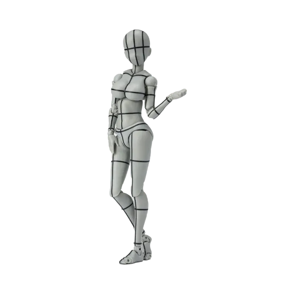 BANDAI "S.H.Figuarts" -BODY-KUN/BODY-CHAN- BODY CHAN -KENTARO YABUKI- WIRE FRAME (Gray Color Ver.)