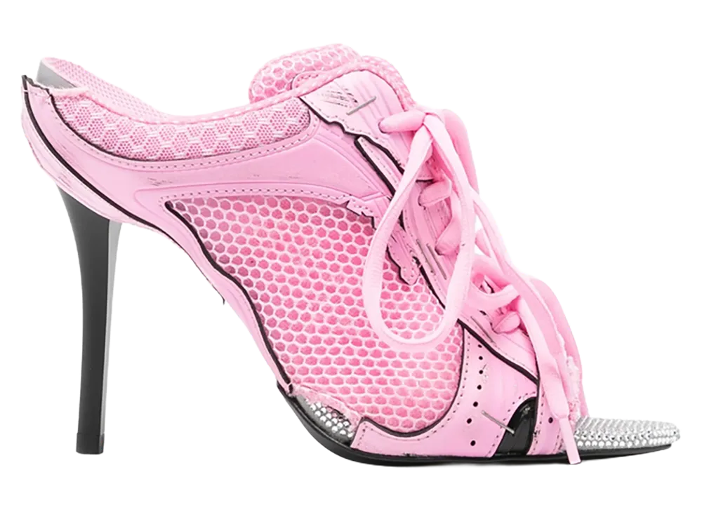 BALENCIAGA Women's Stapler Heel Sandal "Pink"