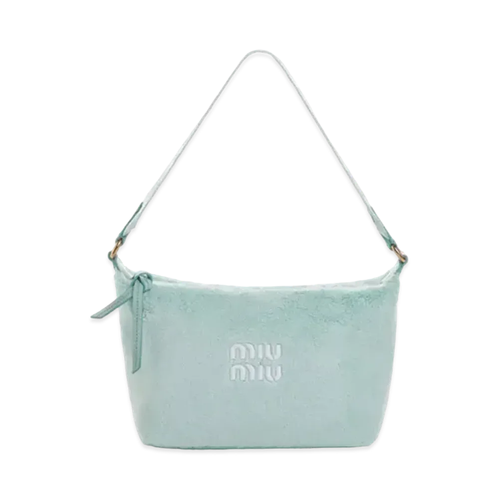 MIU MIU Miu Spirit Terry Cross Mini Bag "Pastel Green"