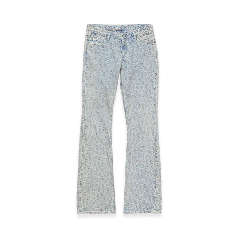 Acne Studios Slim Fit Jeans 2005 Monogram "Blue/Beige"