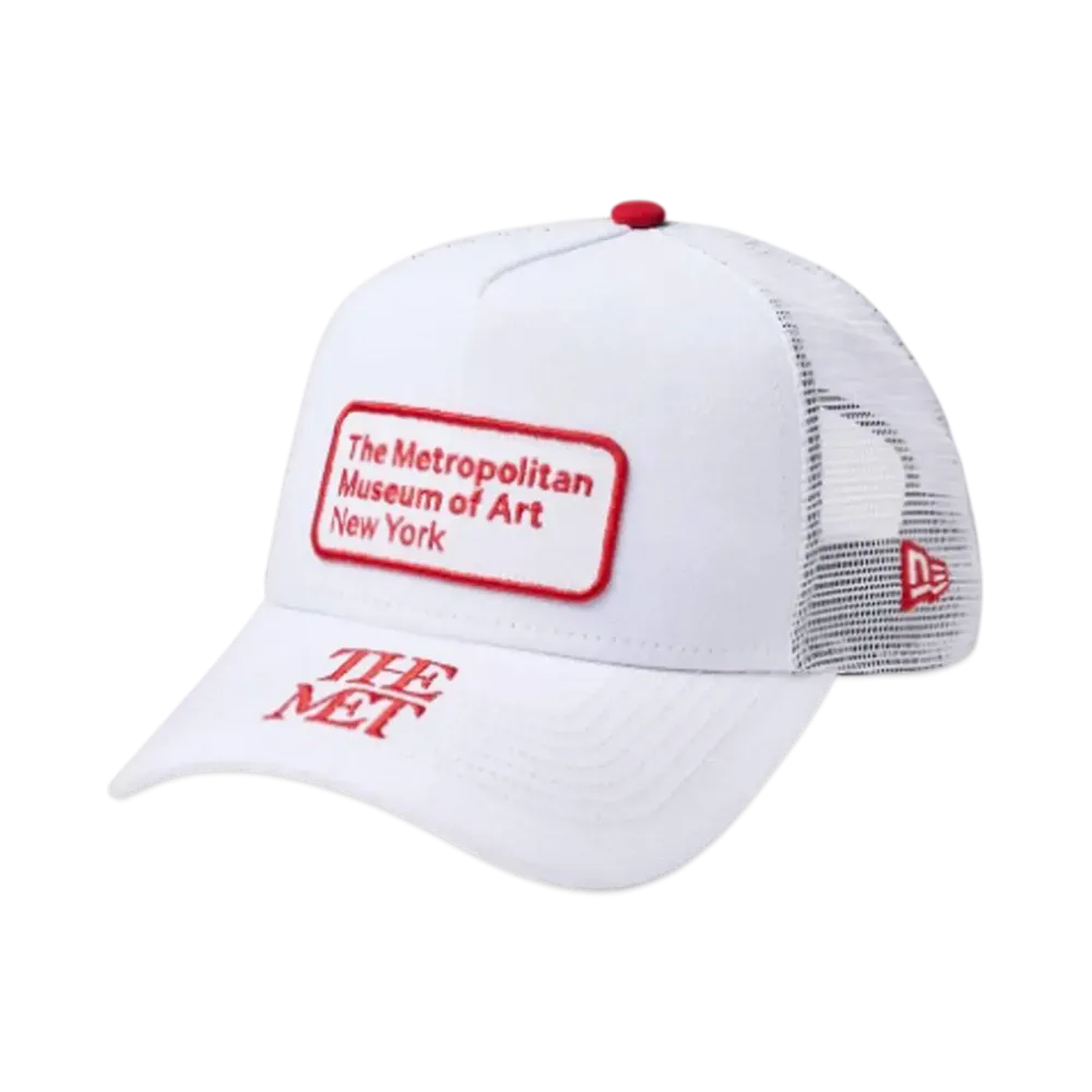NEW ERA x The Met 9Forty A-Frame Tracker Visor Logo "White"