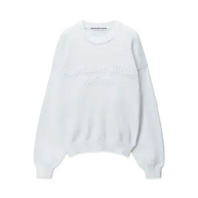 Alexander Wang Hand Crochet Logo Pullover "White"