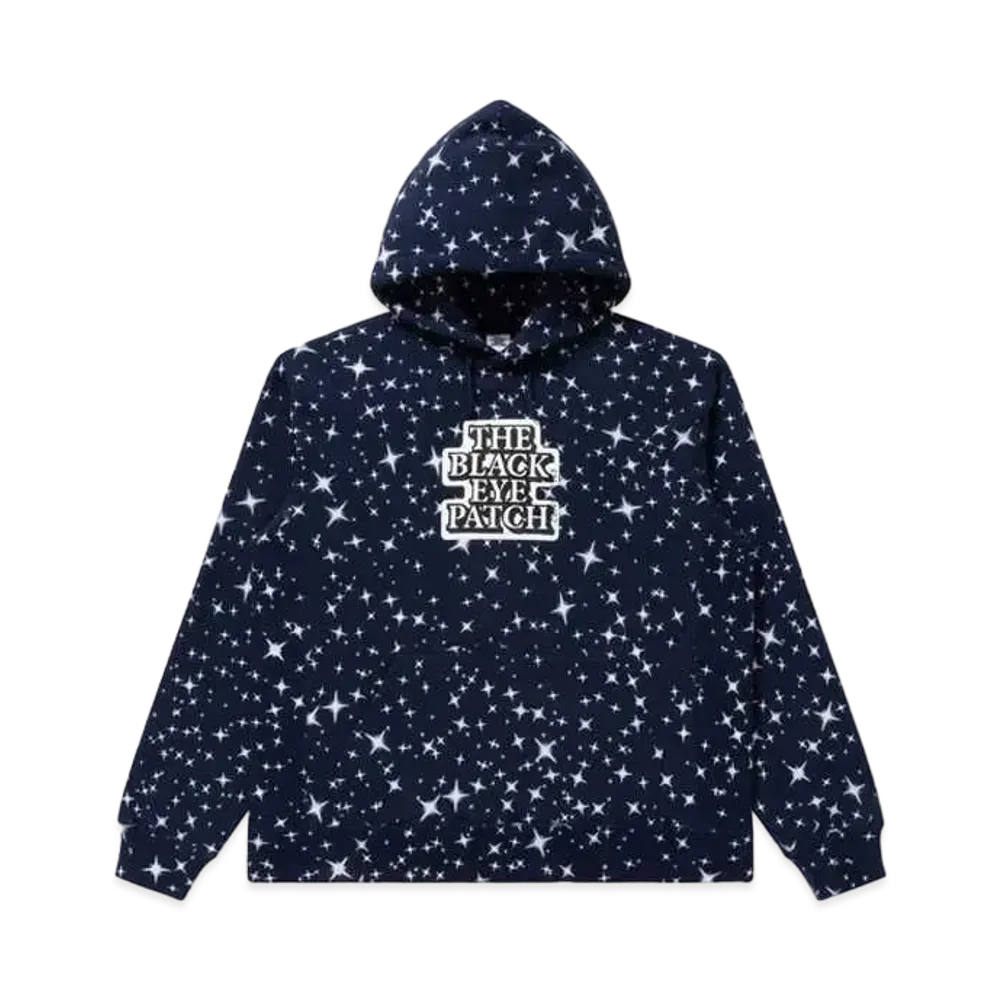 Blackeyepatch OG Label Star Patterned Hoodie "Navy"
