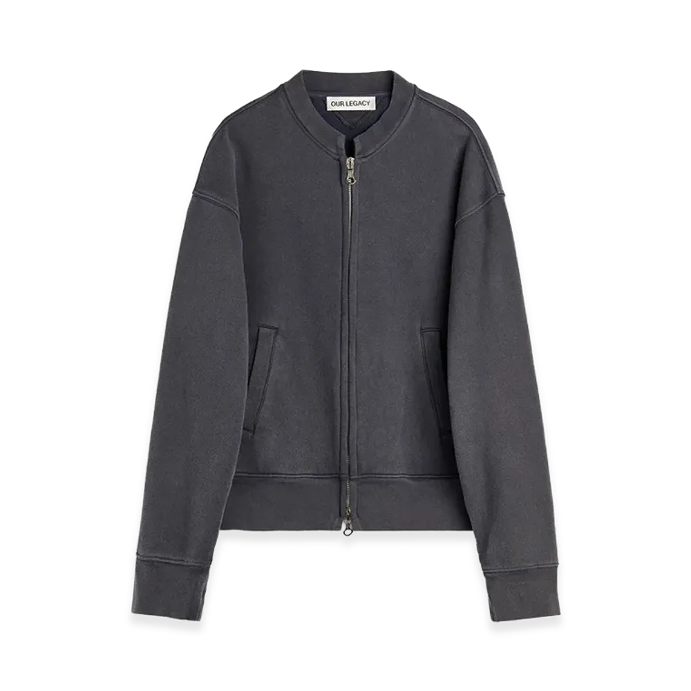 OUR LEGACY Rift Zip Sweatshirt "Relic Plum Star Fleece"