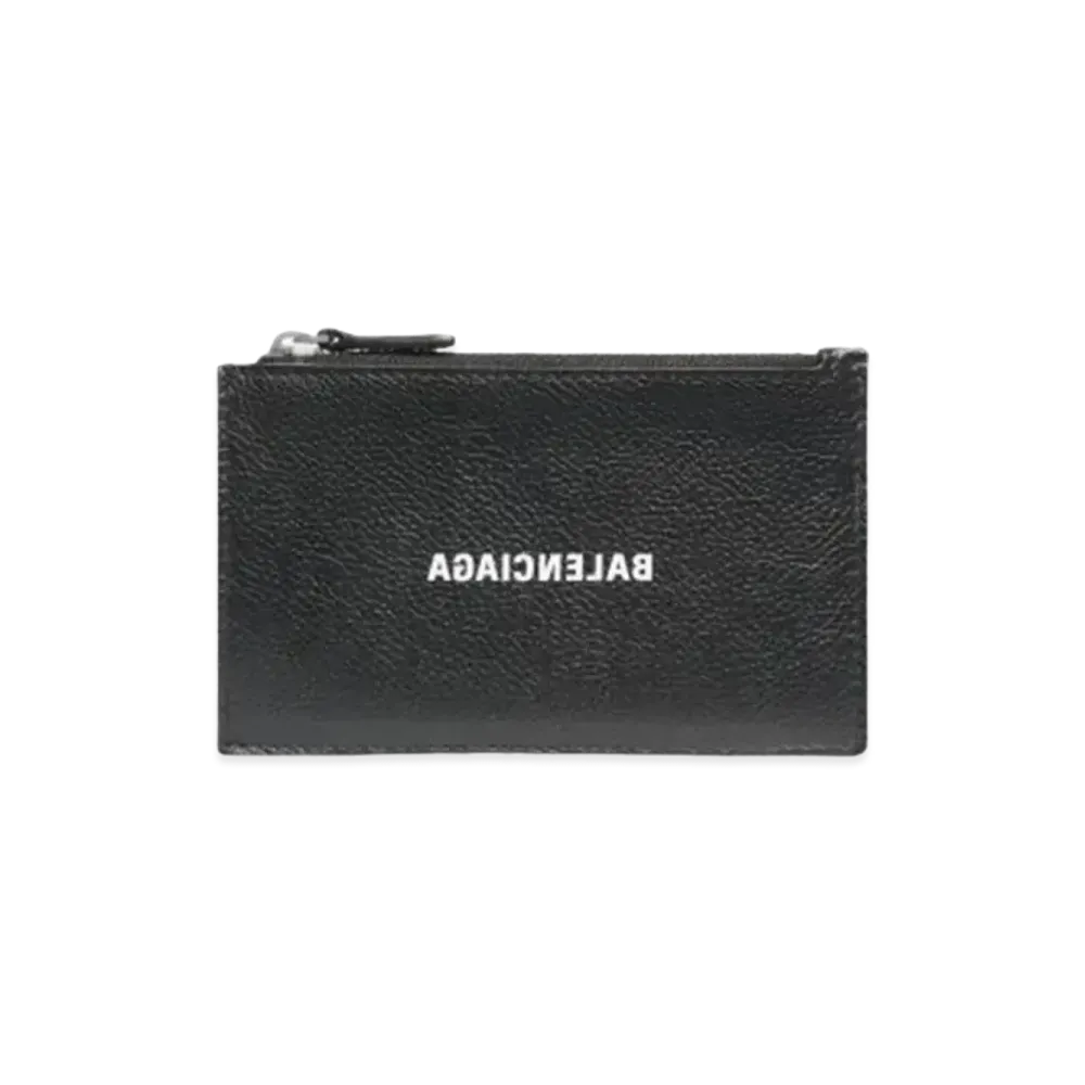 BALENCIAGA Cash Large Long Coin Card Holder "Black"