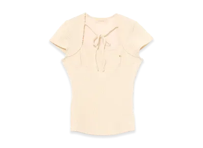 ANDMARY Women's Kiki Ribbon Tops "Ivory"
