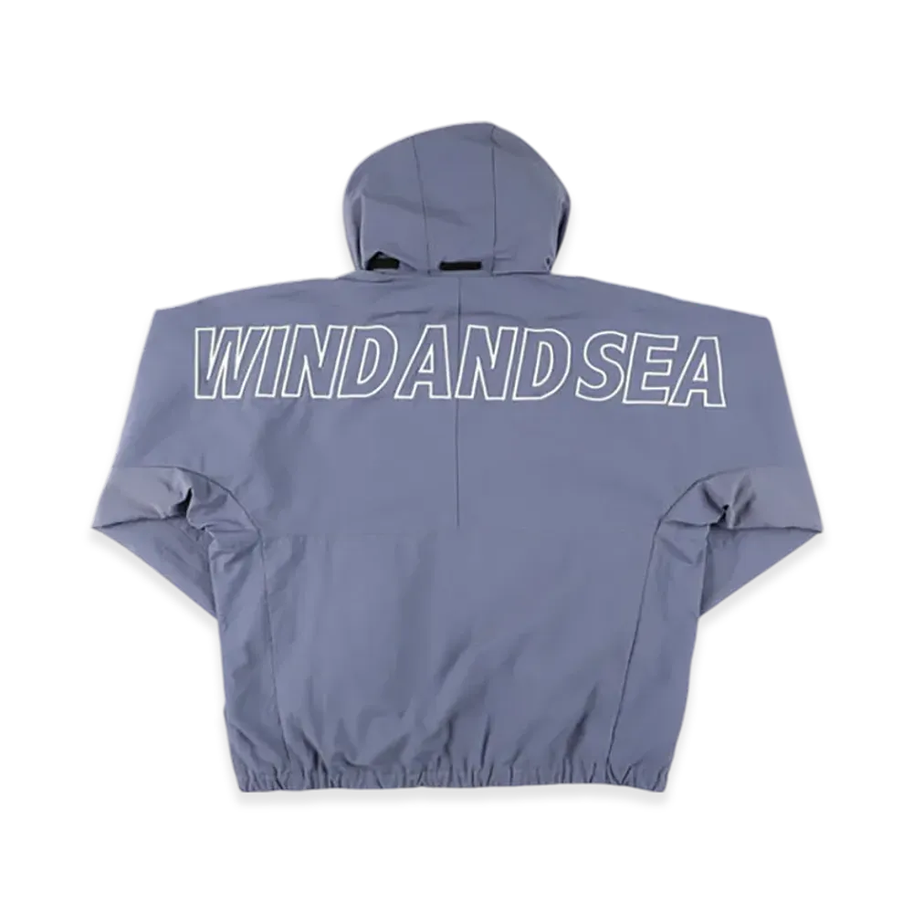 WIND AND SEA Big Logo Shell Parka "Blue/gray"