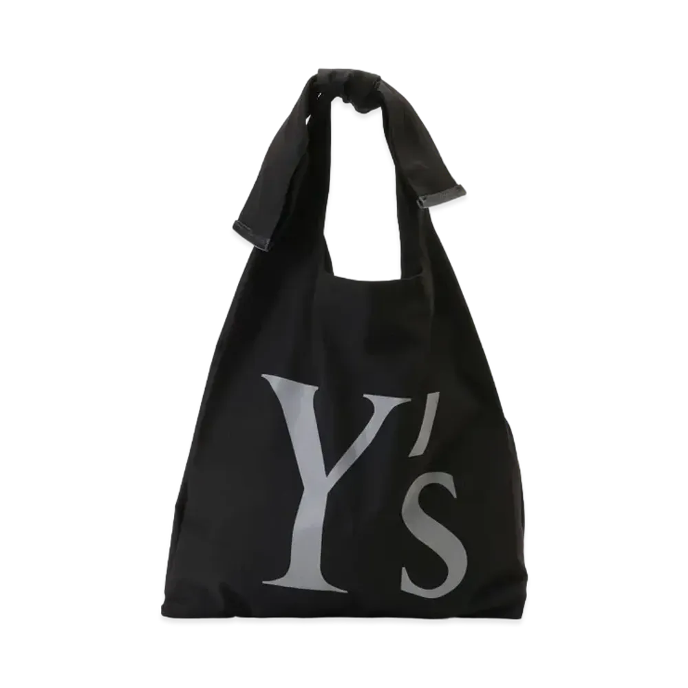 Yohji Yamamoto Y's COTTON POLYESTER LOGO TOTE BAG "Black"