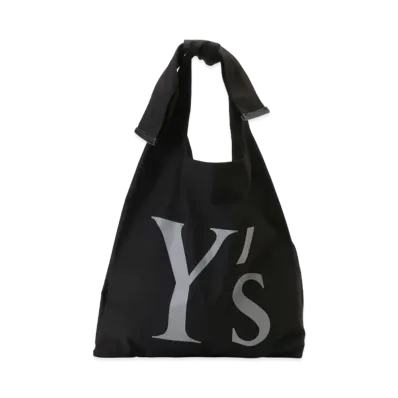 Yohji Yamamoto Y's COTTON POLYESTER LOGO TOTE BAG "Black"
