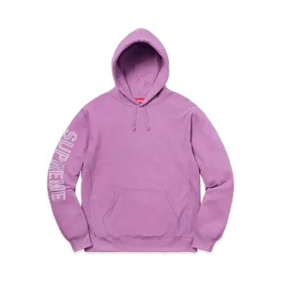 Supreme Sleeve Embroidery Hooded Sweatshirt "Violet"