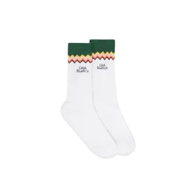 Casablanca Casa Zig Zag Socks "White"