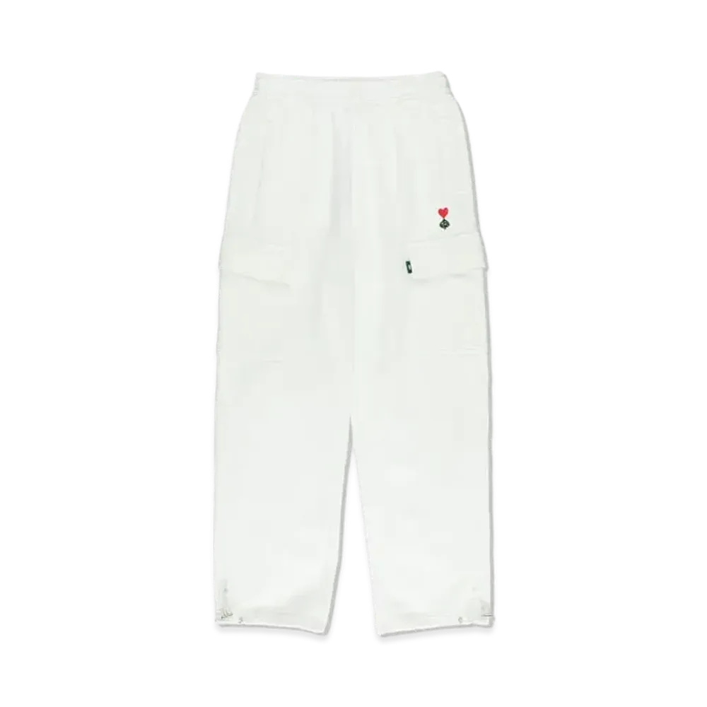 WIND AND SEA Heart & Spade Sweat Cargo Pants "White"