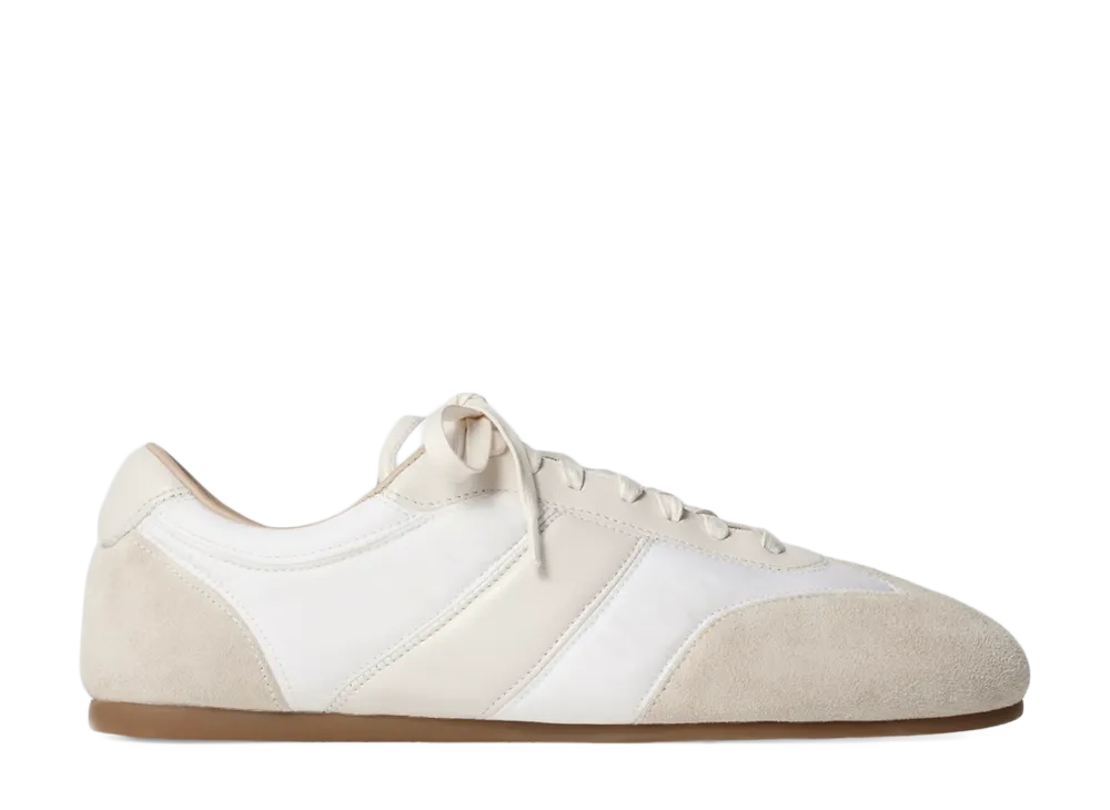 LEMAIRE Women's Soft Runners in Suede Leather "White"