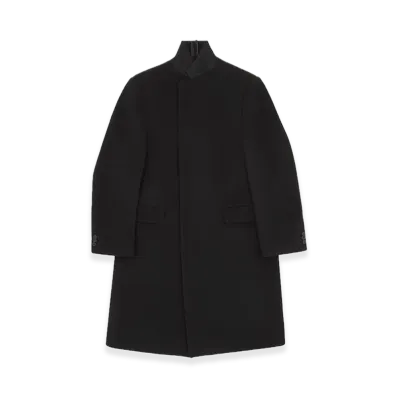 MM6 Maison Margiela Stand Collar Wool Blend Coat "Black"