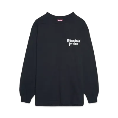 Hide and Seek Born Free L/S Tee(24aw) "BLACK"