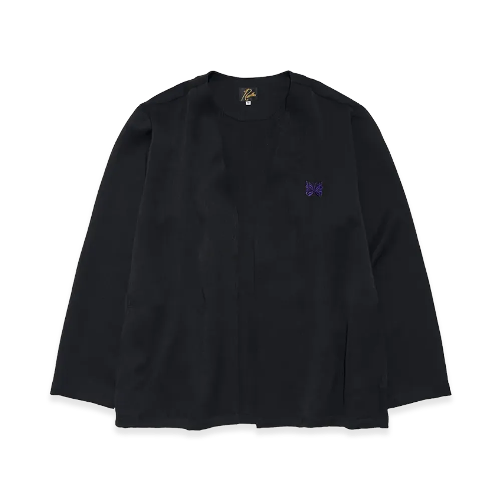 NEEDLES x STUDIOUS Papillon Emb. Cardigan - Art Pique Pleats "Black"