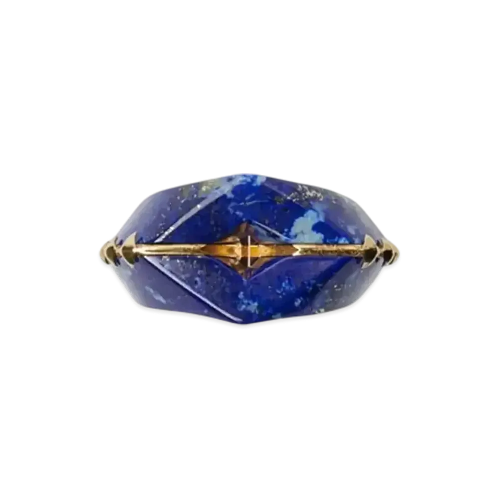 Burberry Lapis Hollow Ring "Gold"