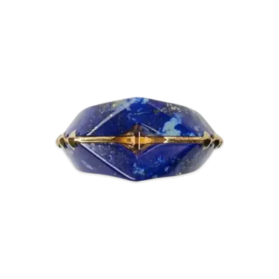 Burberry Lapis Hollow Ring "Gold"