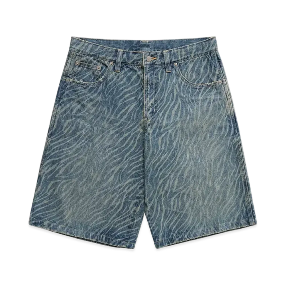 HYSTERIC GLAMOUR x madhappy Zebra Print Denim Short "Zebra"