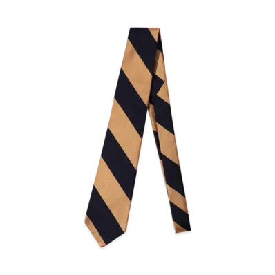 BEAMS IVY Tie Regimental Stripe "Yellow"