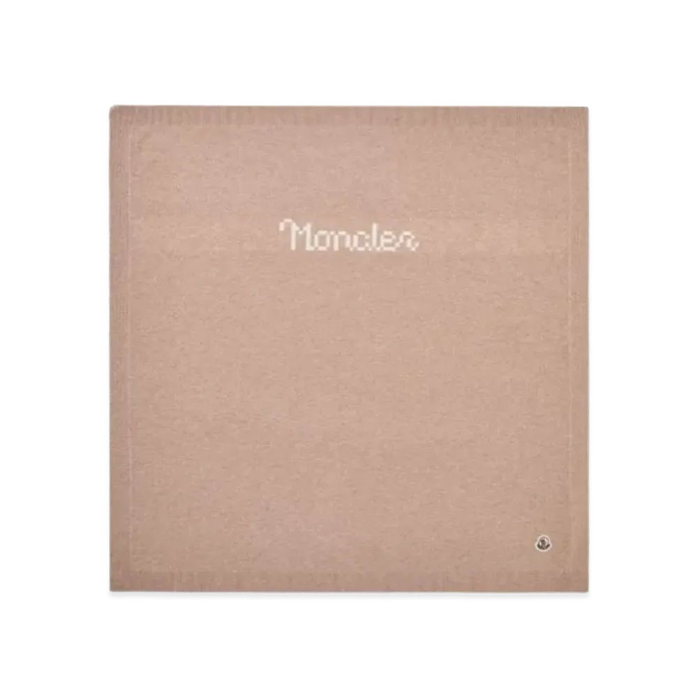 MONCLER Kids Wool And Cashmere Blanket "Beige"