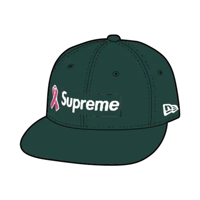 Supreme Breast Cancer Awareness Box Logo New Era "Dark Green"