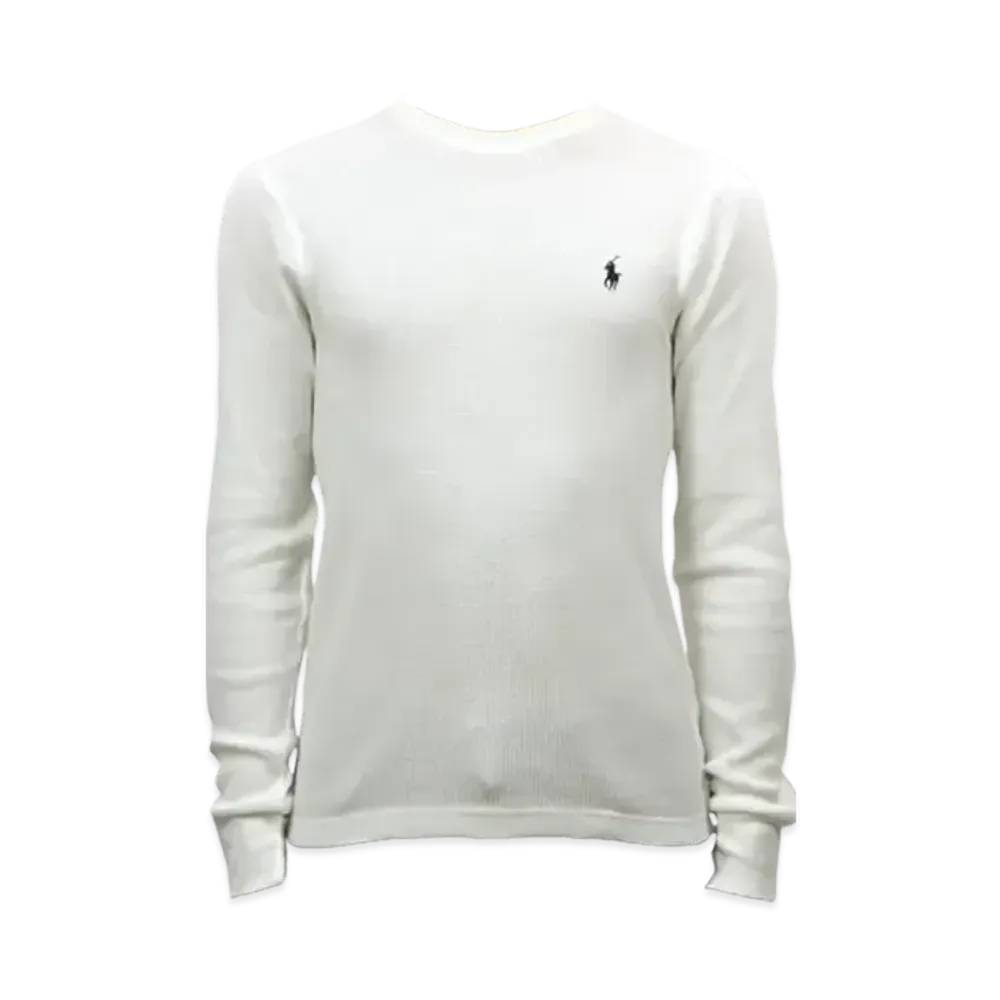Polo Ralph Lauren Long Sleeve Waffle Thermal Tee "White"