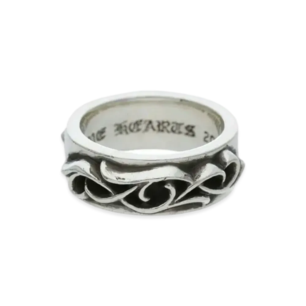 Chrome Hearts Double Vine Narrow Band Ring "Silver"