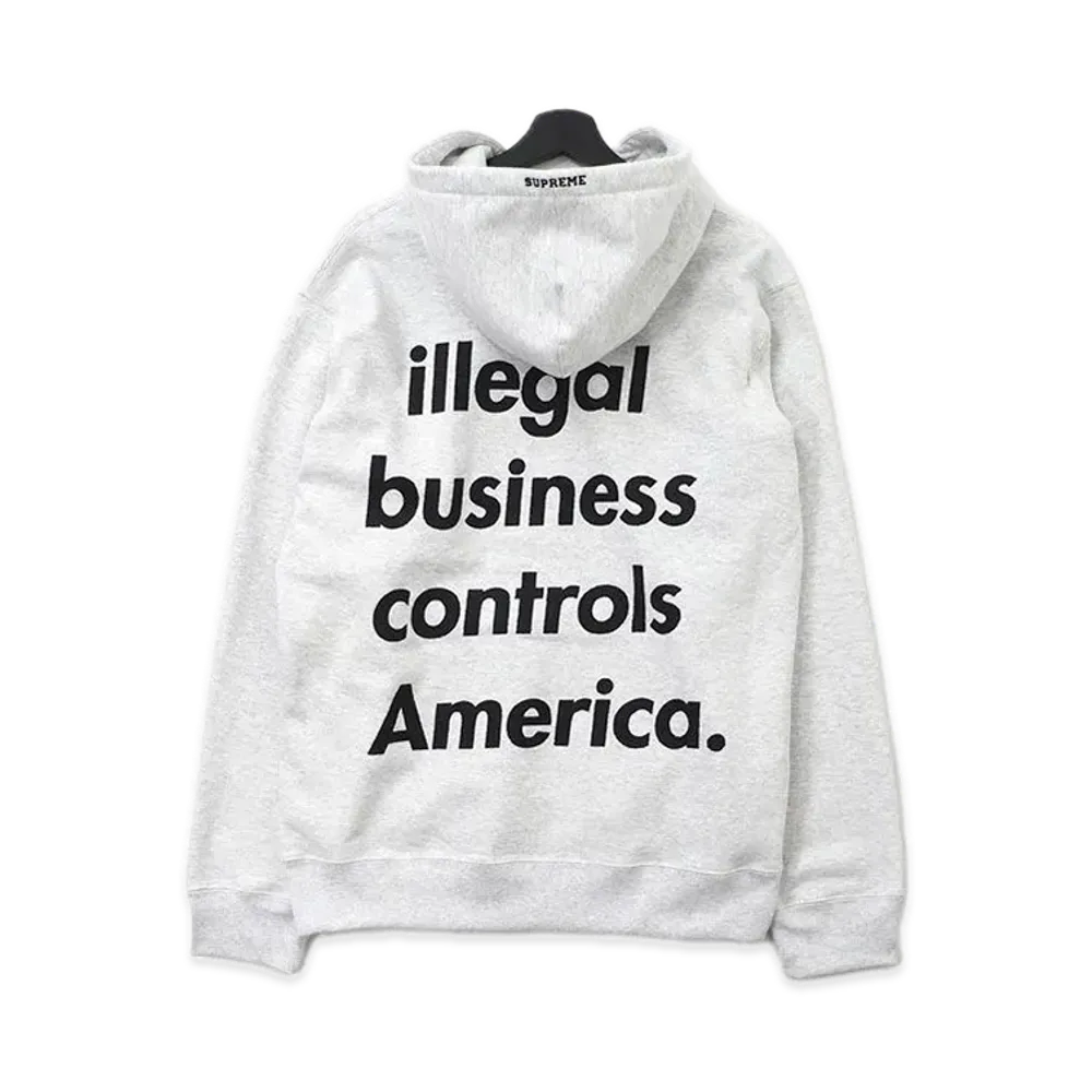 Supreme Illegal Business Hooded Sweatshirt "Grey"