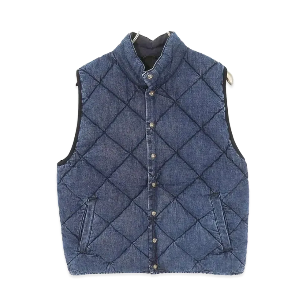 Chrome Hearts Teenage Kicks Quilting Denim Vest "Indigo"