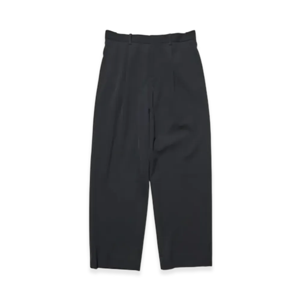 SOPHNET. Washer Wool Relax-Fit Tuck Slacks "Black"