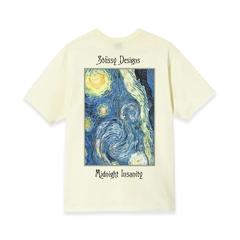 Stussy Midnight Insanity Tee "Pale Yellow"