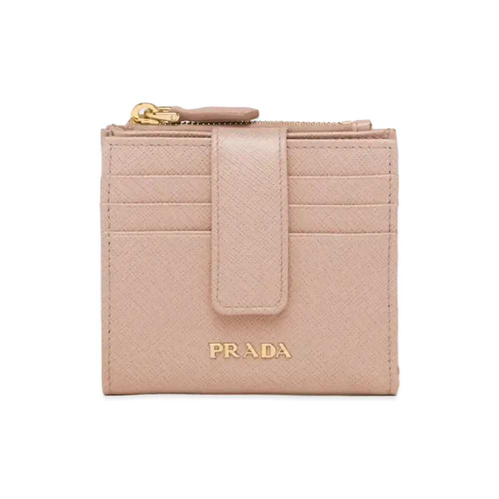 PRADA Saffiano Multicolor Wallet "Pink Beige/Red"