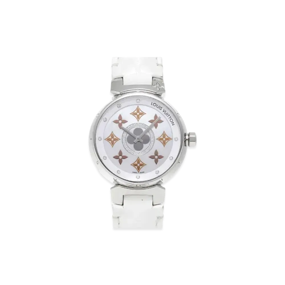 Louis Vuitton Tambour Blanc Shell 34mm "Blanc"