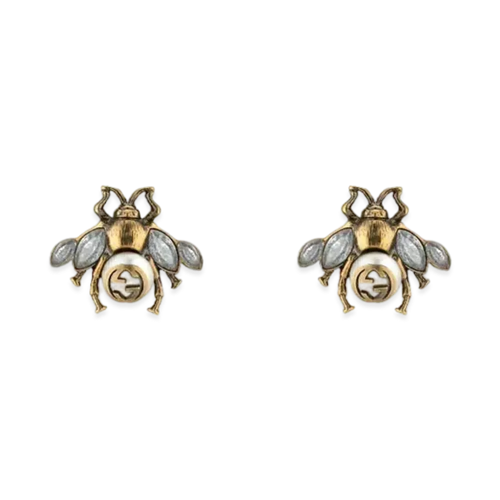 GUCCI Bee Earrings With Crystals
