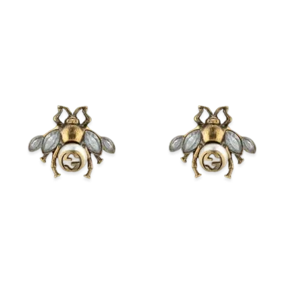 GUCCI Bee Earrings With Crystals