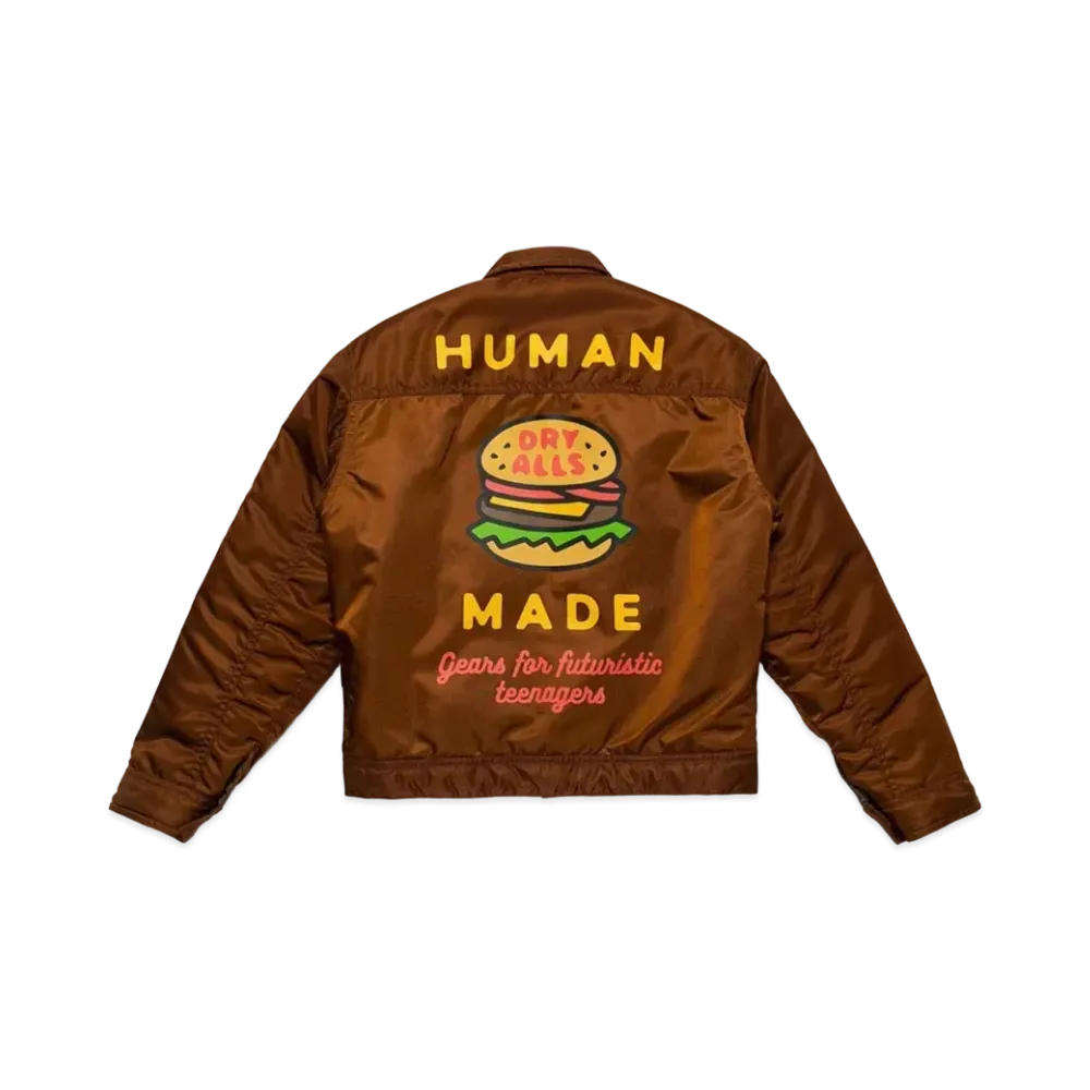 HUMAN MADE PADDED NYLON WORK JACKET "Brown"