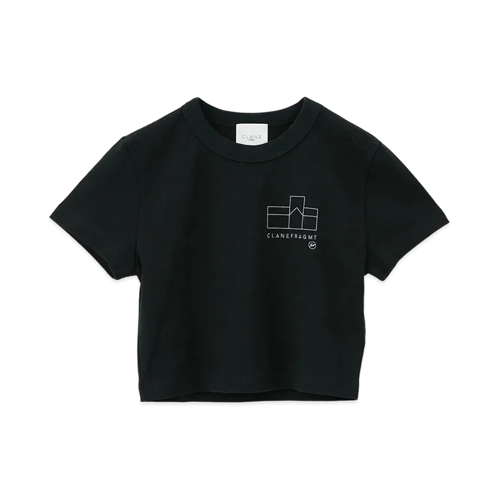 FRAGMENT x CLANE Cropped Tee "Black"