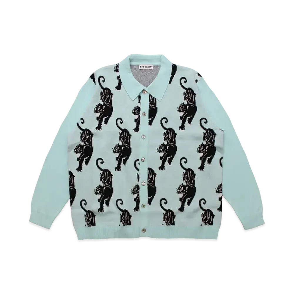 TTT MSW Panther Knit Cardigan "Blue"