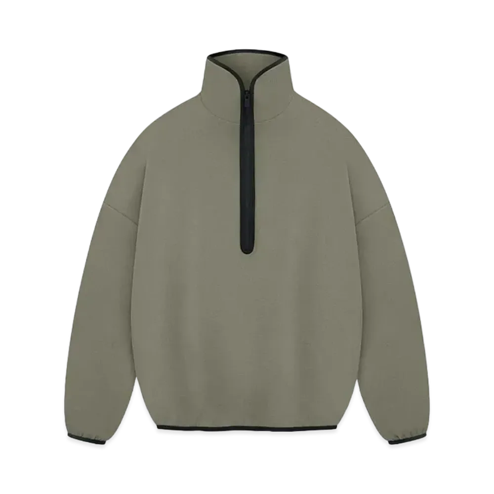 FEAR OF GOD x adidas FEAR OF GOD ATHLETICS Suede Fleece Half-Zip Sweatshirt "Clay"
