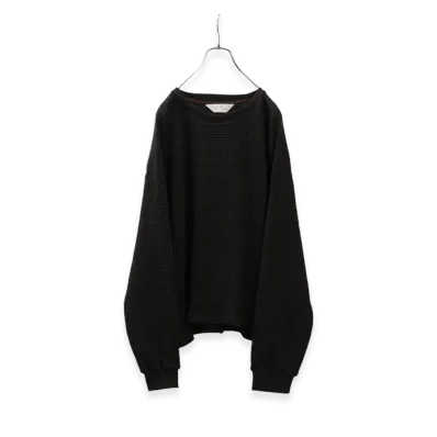 ANCELLM Heavy Waffle Over LS "Black"