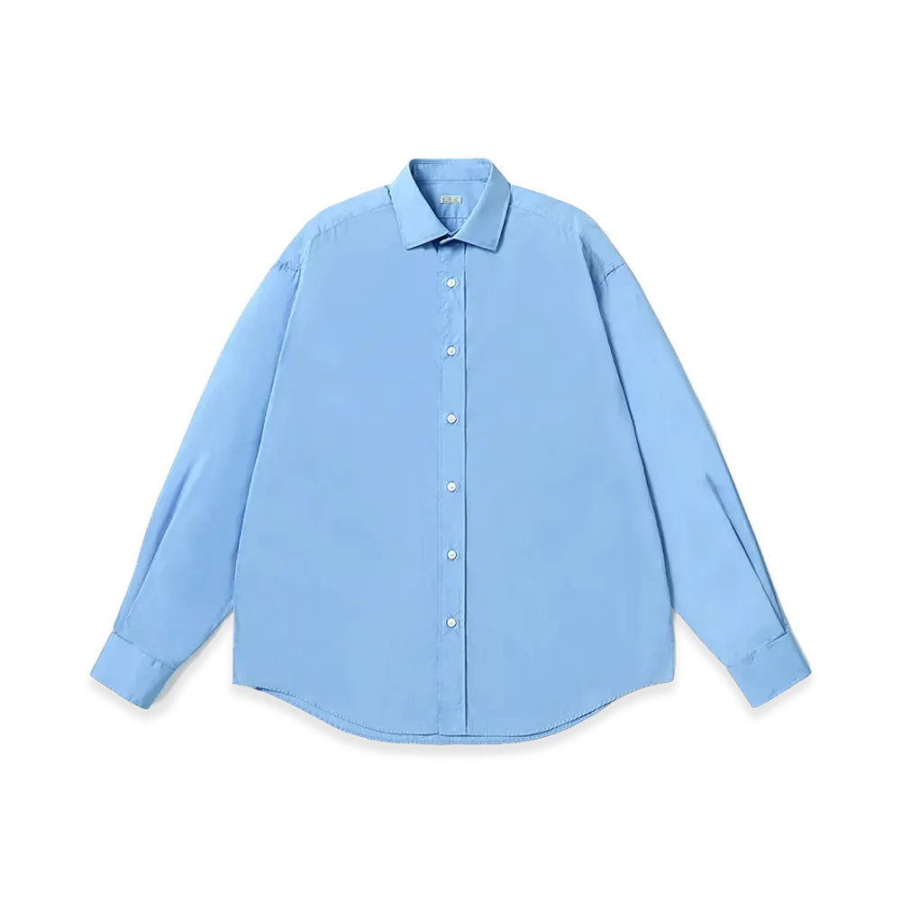 A.PRESSE Spread Collar Shirt "Sax"