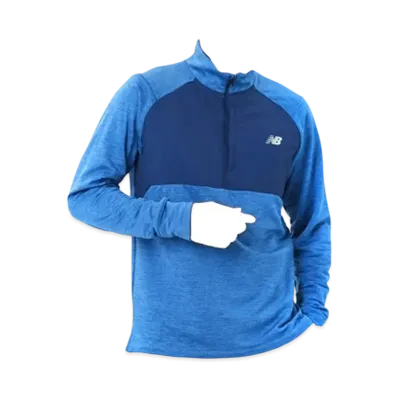 New Balance Heat Grid Quarter Zip Top "Heron Blue"