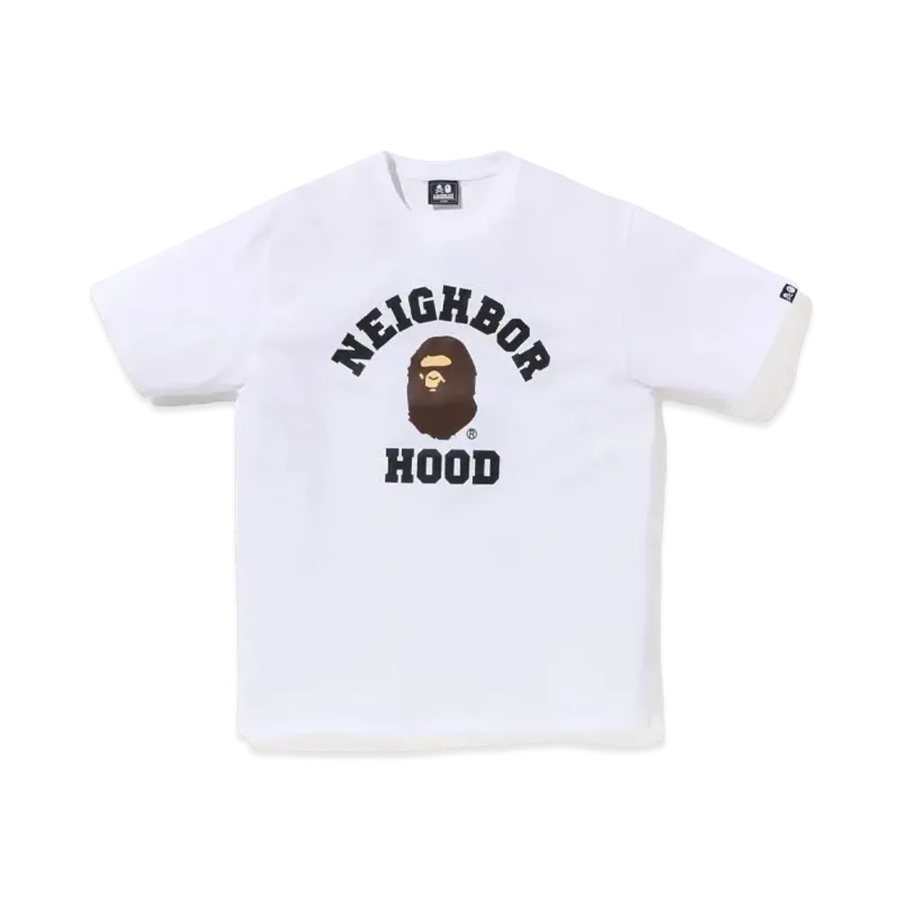 A BATHING APE x NEIGHBORHOOD Tee "White"