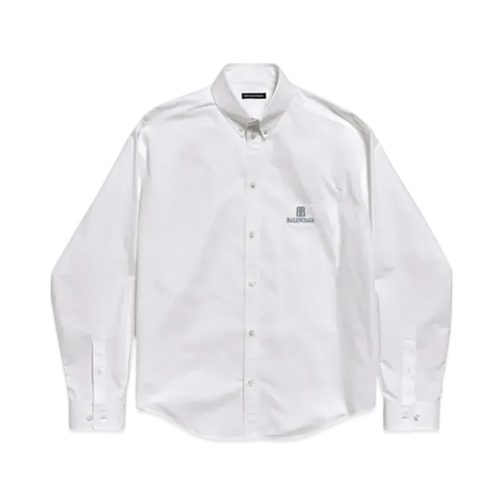 BALENCIAGA Women's Large Fit Shirt "White"