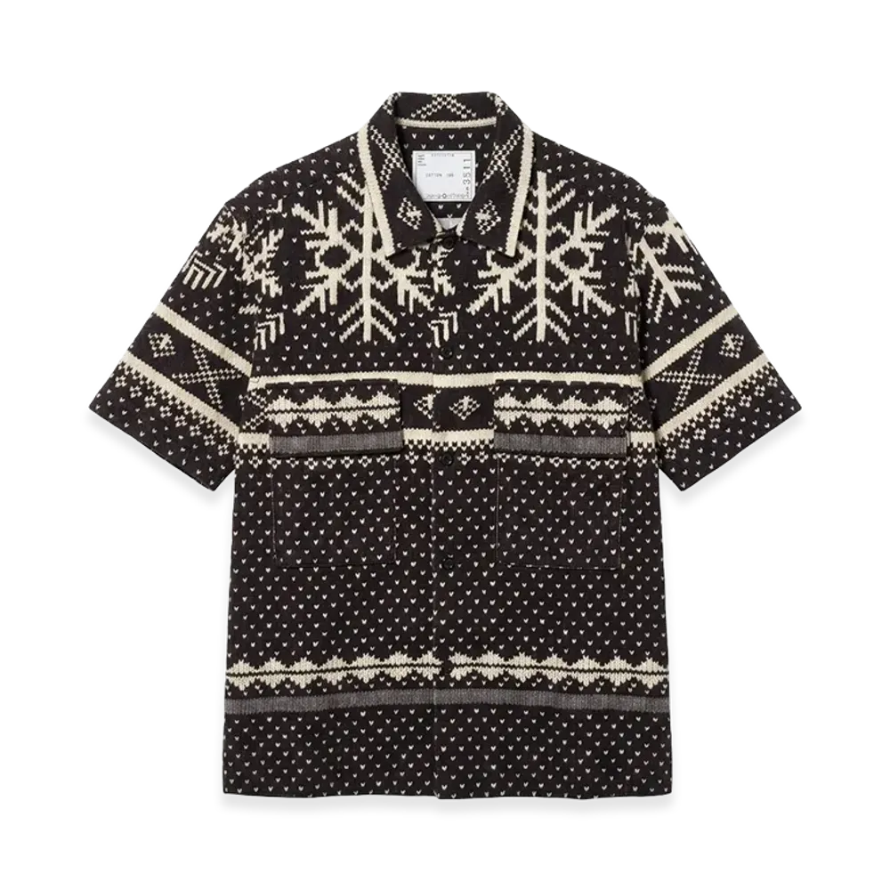 sacai Pattern Knit Print Shirt "Purple"