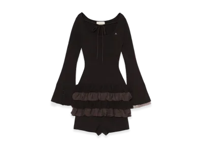 ANDMARY Women's Aletta Frill Mini Dress "Brown"