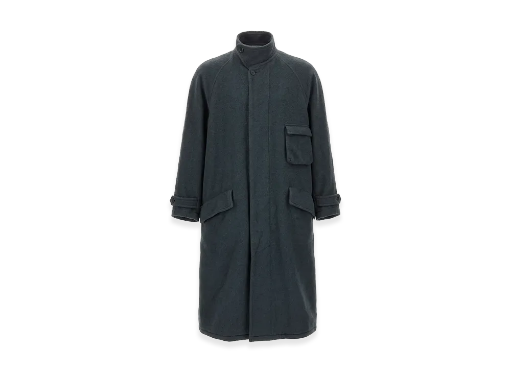 YOKE Cotton YAK Stand Collar Coat "Gray"