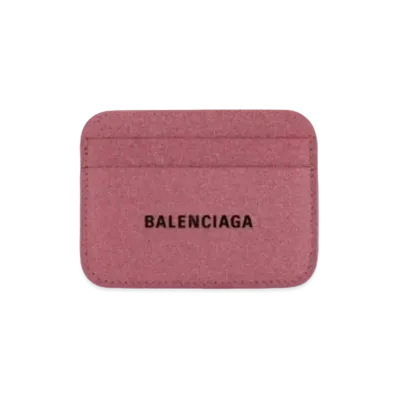 BALENCIAGA Sparkling Fabric Cash Card Holder "Pink"